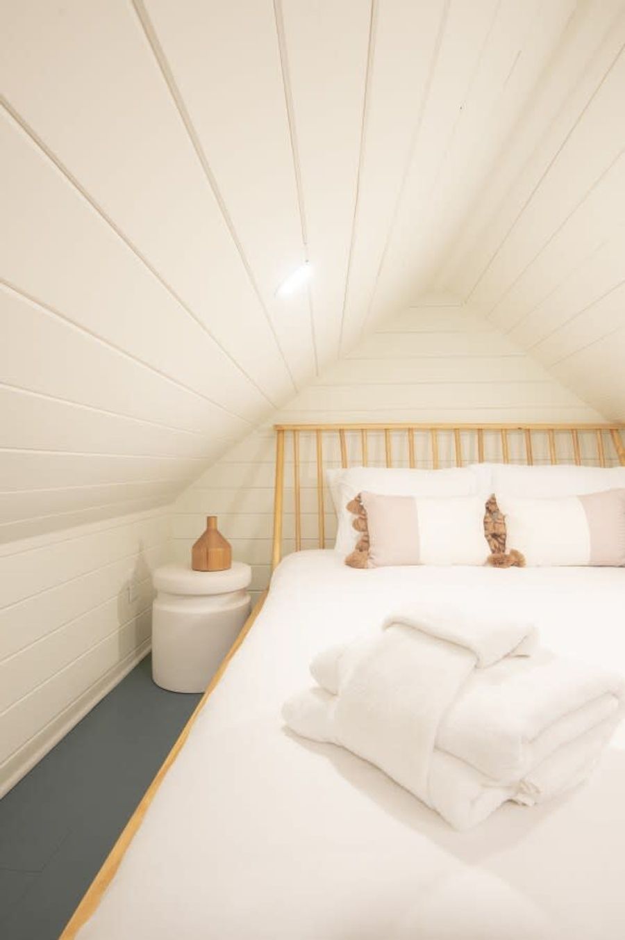 Lofted queen bed space!
