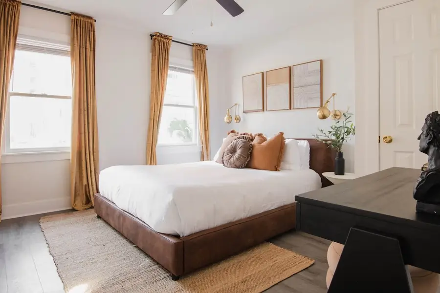 Bedroom 3: Queen Bed  + Ceiling Fan + Work Desk