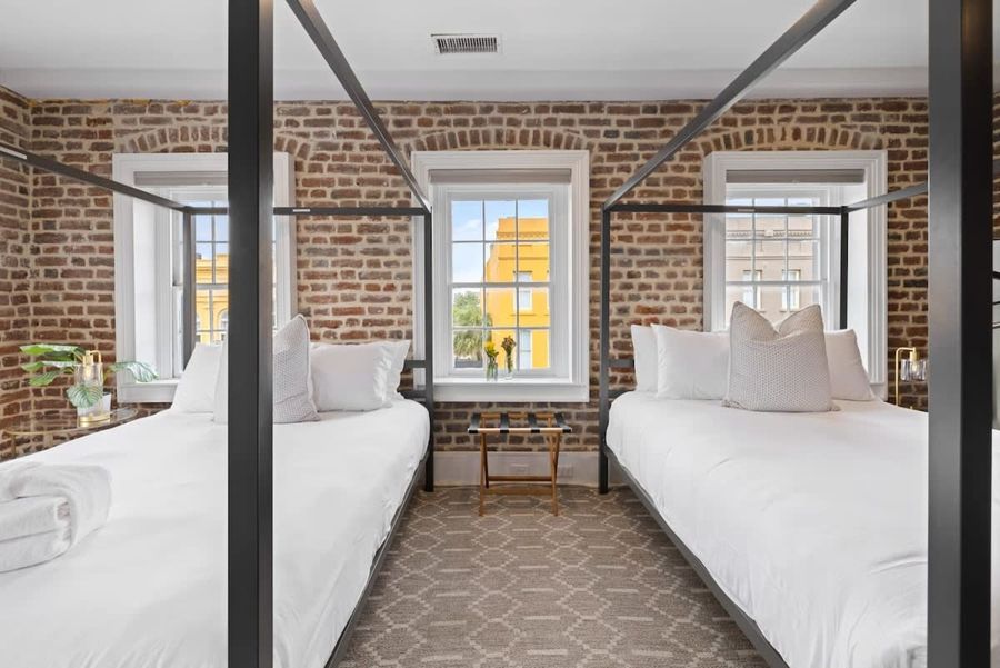 Bedroom #2 with 2 Queen Beds + En-Suite + TV