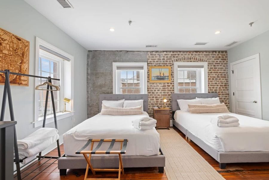Bedroom #3 with 2 Queen Beds + En-Suite + TV