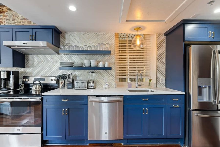 Fully stocked kitchen! There are also 2 kitchenettes on the upper floors!