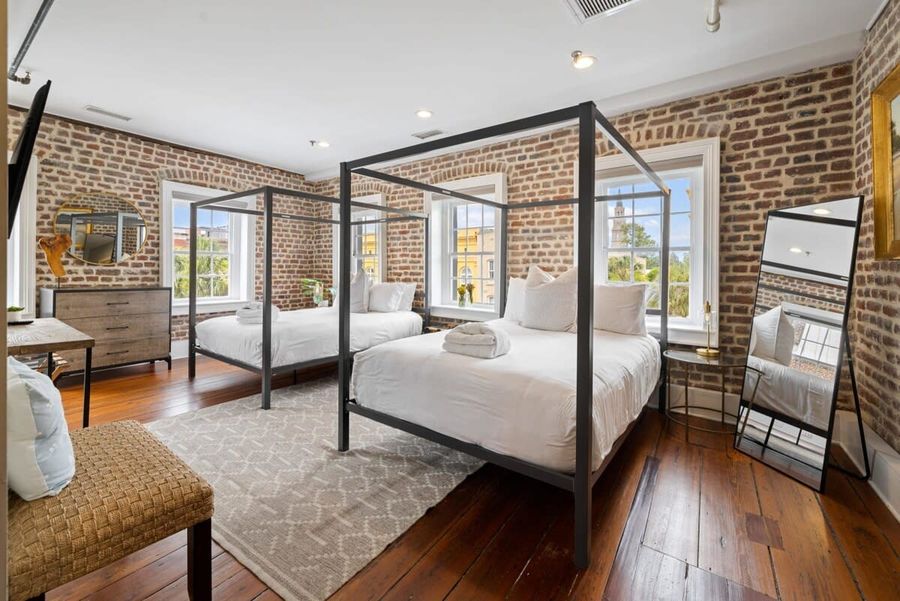 Bedroom #2 with 2 Queen Beds + En-Suite + TV