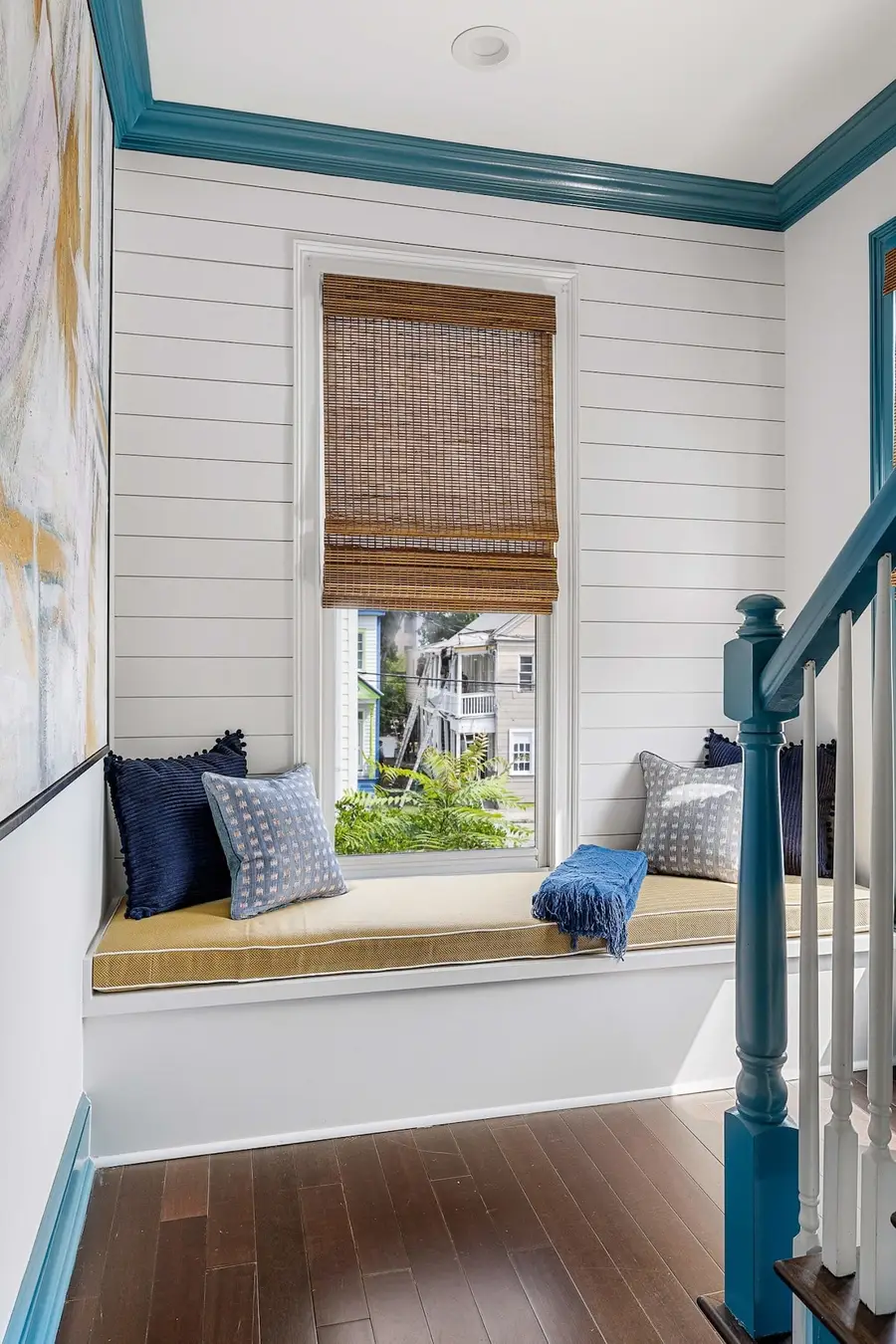 Reading nook on the second floor of the home