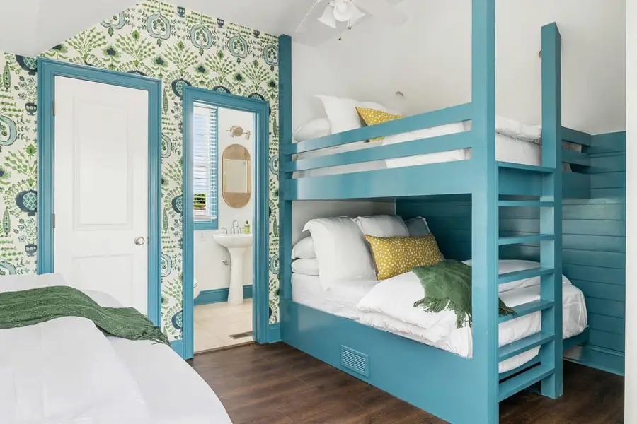 Custom built Queen over Queen bunks!