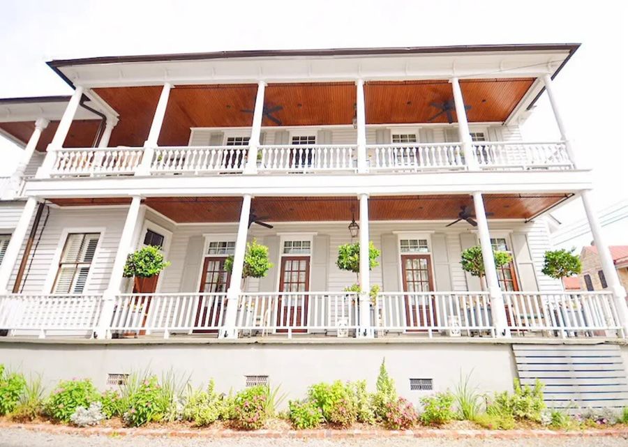 Second floor porch that streets the length of the home :) 