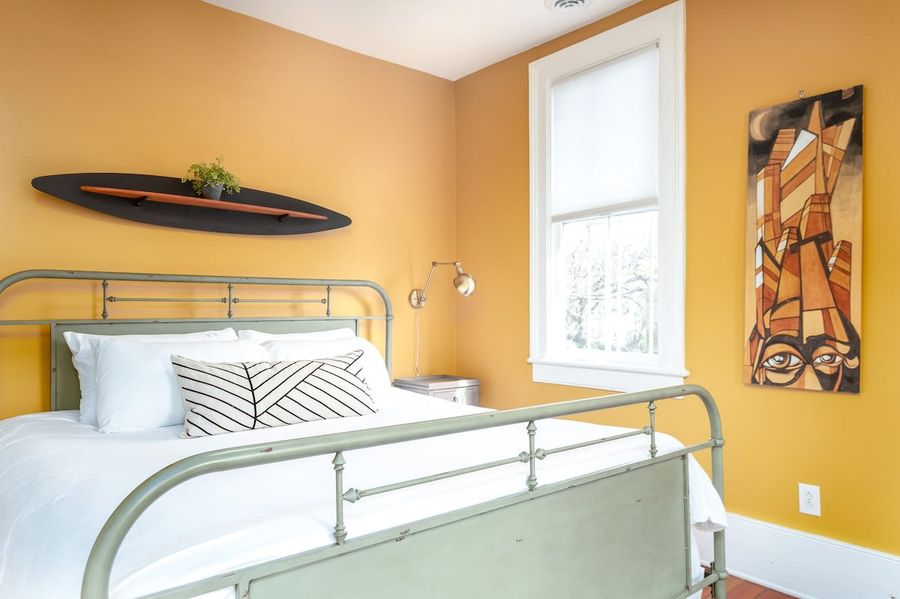 Full bedroomKing Bedroom plus additional air mattress for extra sleeping space