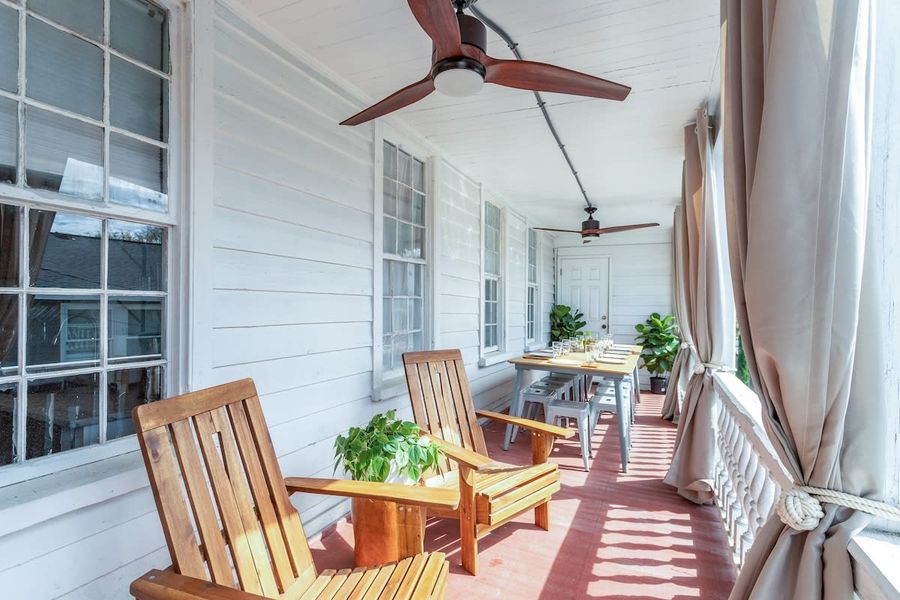 Private porch for your enjoyment + outdoor dining and seating! Second floor porch