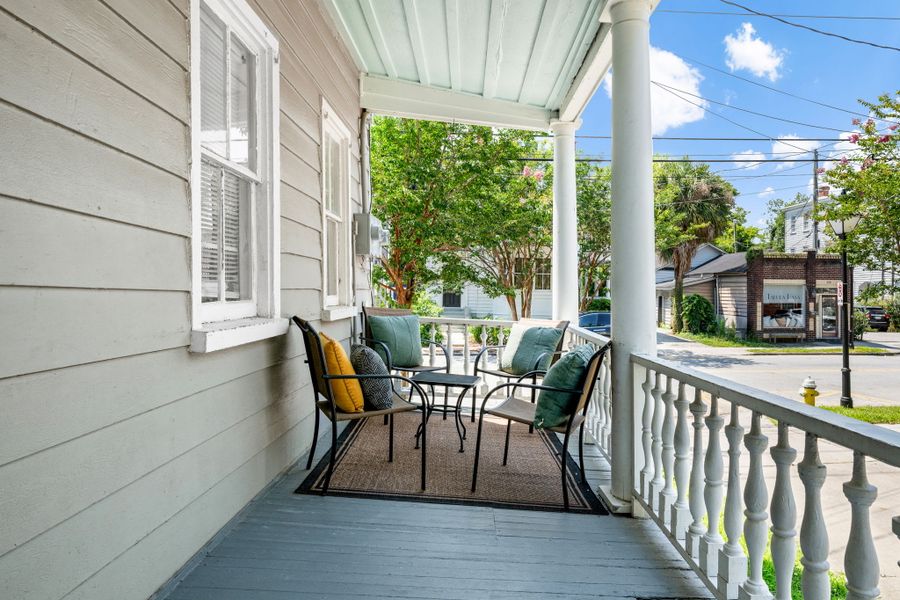 Seating area on the porch for your group
