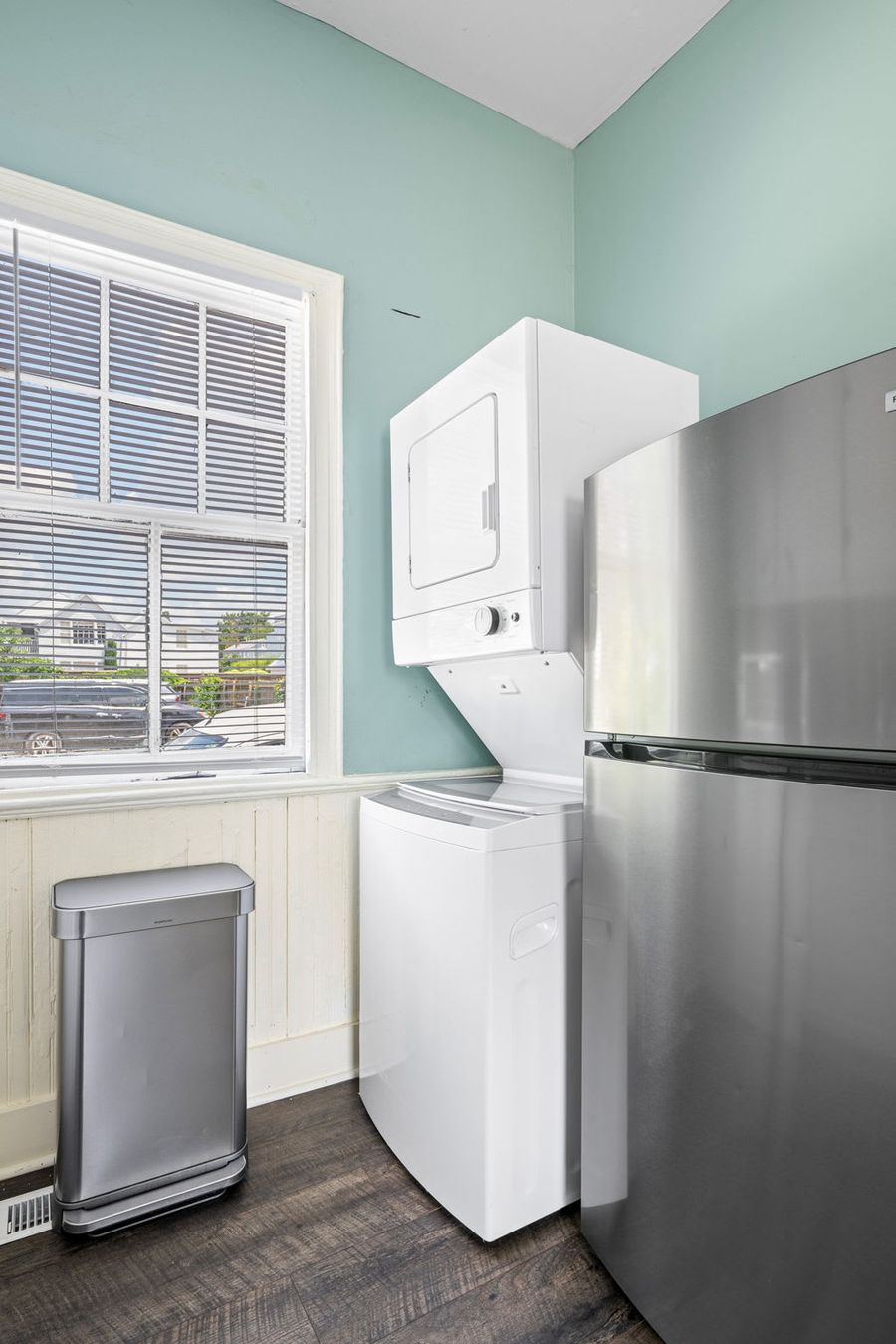 Washer & dryer on site with detergent available