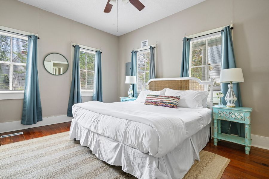 Bedroom #1 with a King bed and Smart TV