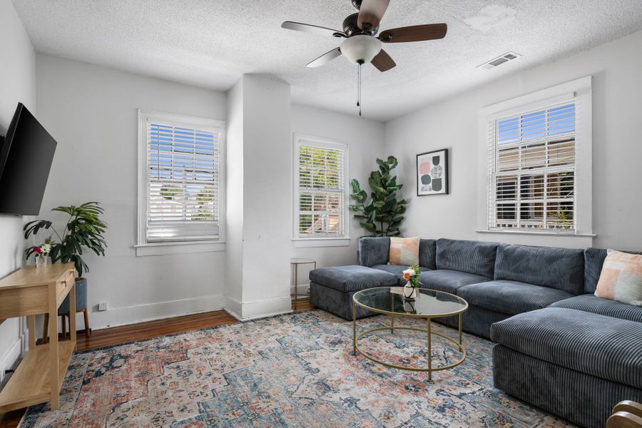 Living room with a smart TV