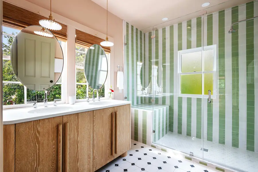 Bathroom #1: Walk In Shower + Double Vanity