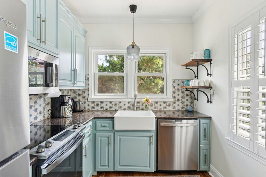 Fully equipped kitchen with everything you need to cook a meal 
