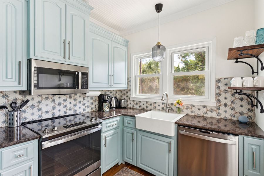 Fully equipped kitchen with everything you need to cook a meal 

