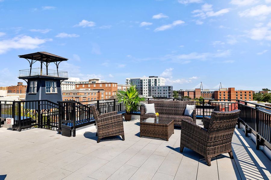 Shared outdoor seating for your group to use 