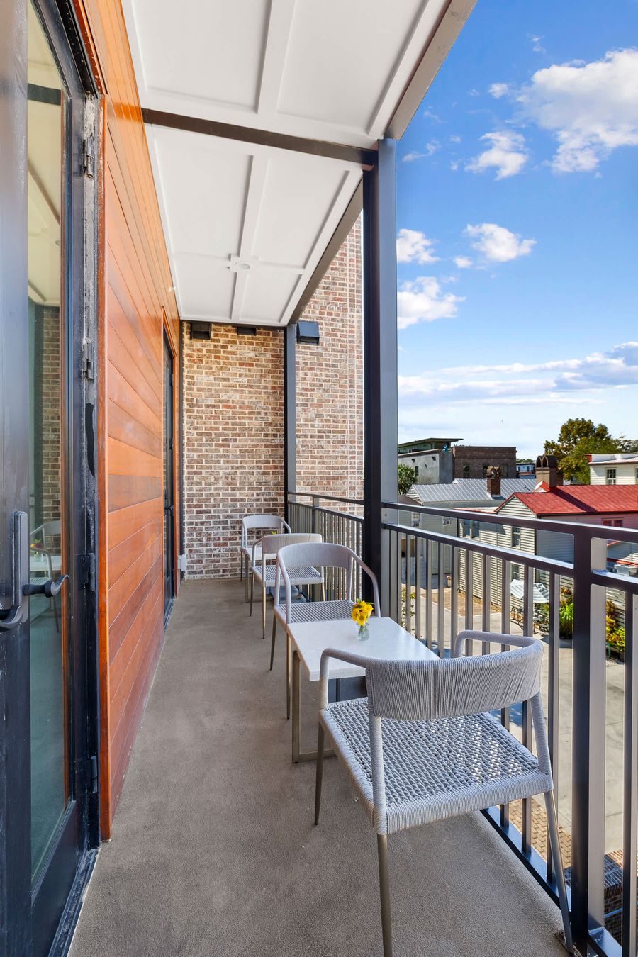 Private balcony with seating