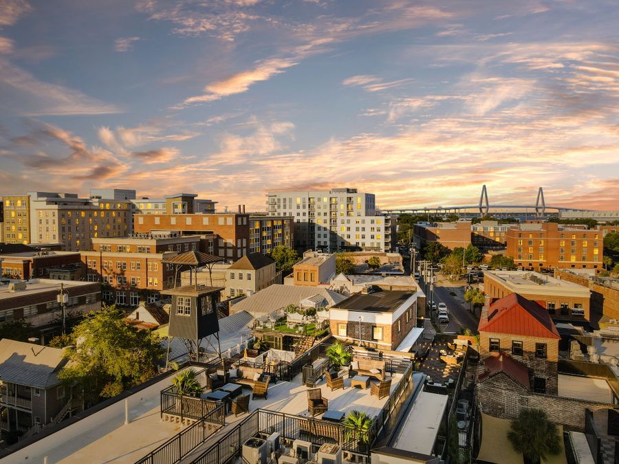 Ariel View of Fire Tower's Rooftop and View! Looking forward to hosting you!