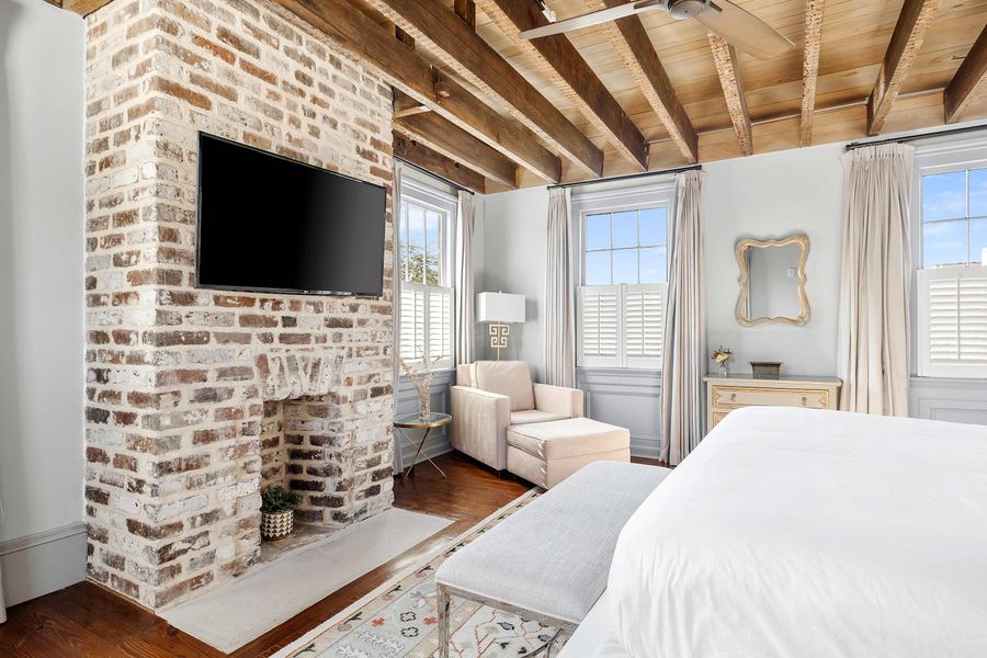 Original brick fireplace (not suitable for use) 