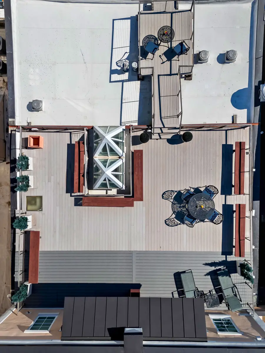 Aerial view of the rooftop