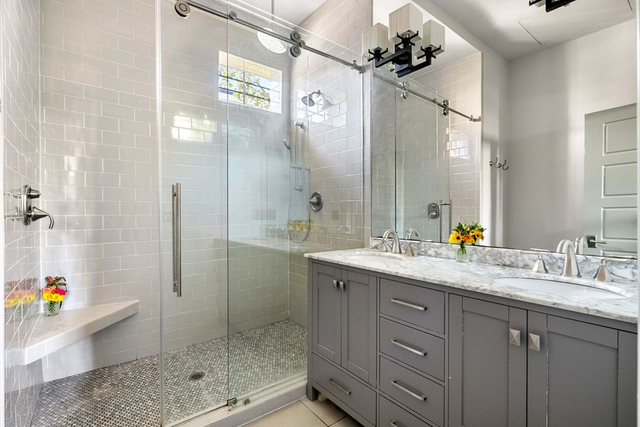 UNIT DEF Bathroom #1: Walk-in Shower