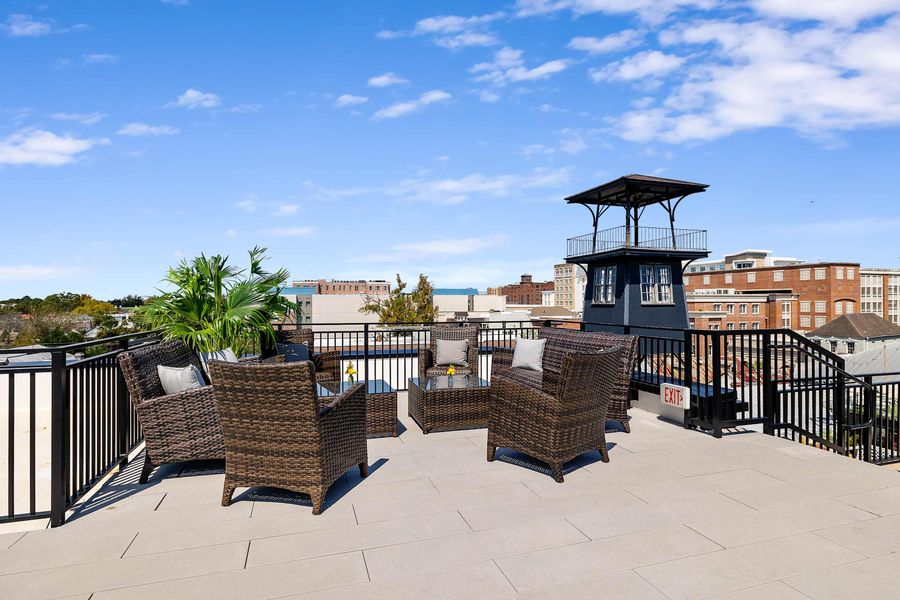 Shared rooftop with endless views of Charleston and the Ravenel Bridge!
