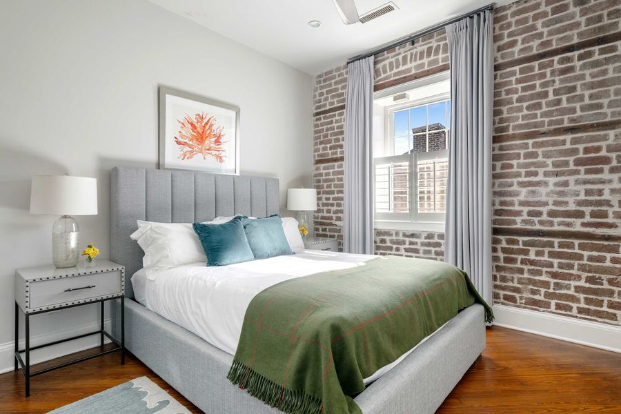 Bedroom #1: Queen Bed + TV
