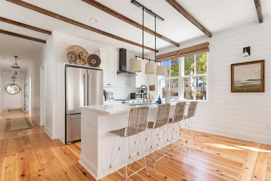 Fully equipped kitchen with everything you need to cook a meal plus seating for 4 on the island! 