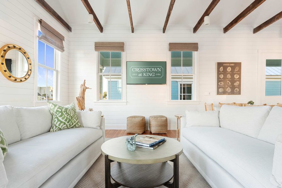 Open layout living room, dining and kitchen! 