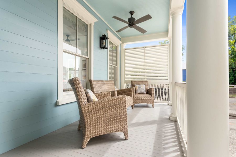 Outdoor seating on the porch! 