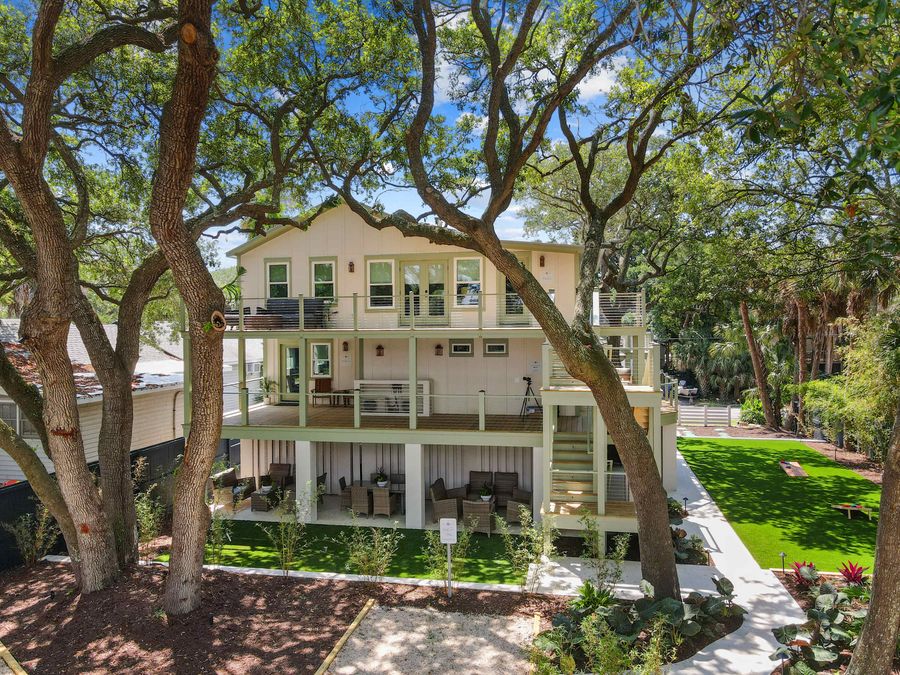 Exterior of The Woods on Folly building. Looking forward to hosting you soon!