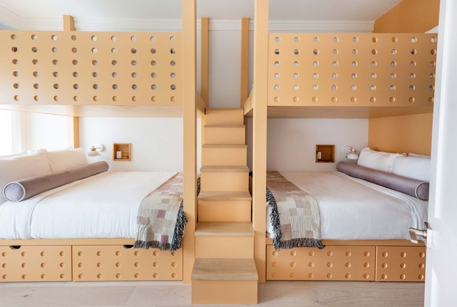 Bedroom #4: Four Full Beds + TV