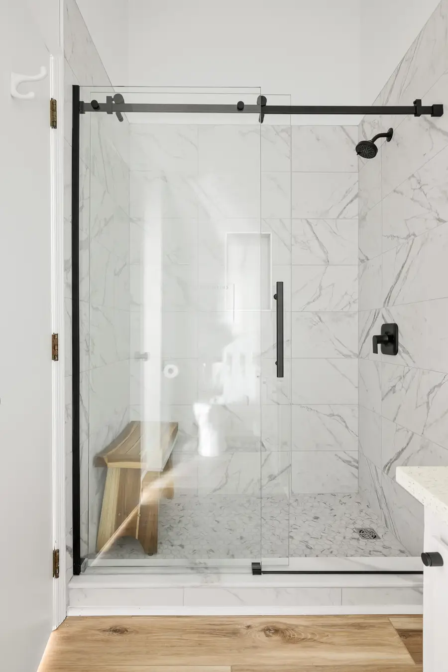 Bathroom 1: Walk-in Shower 