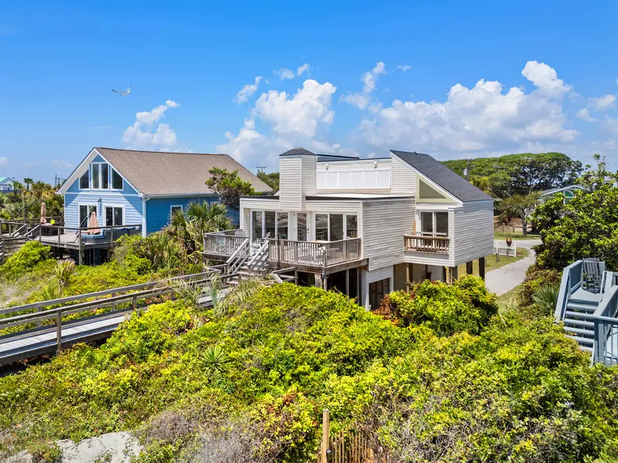 The exterior of the house from the beach! 