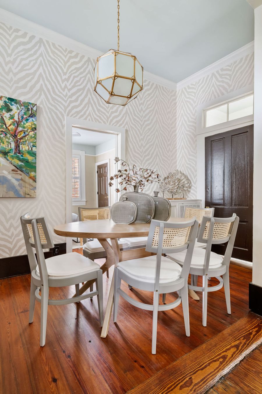Dining seating off the first floor kitchen