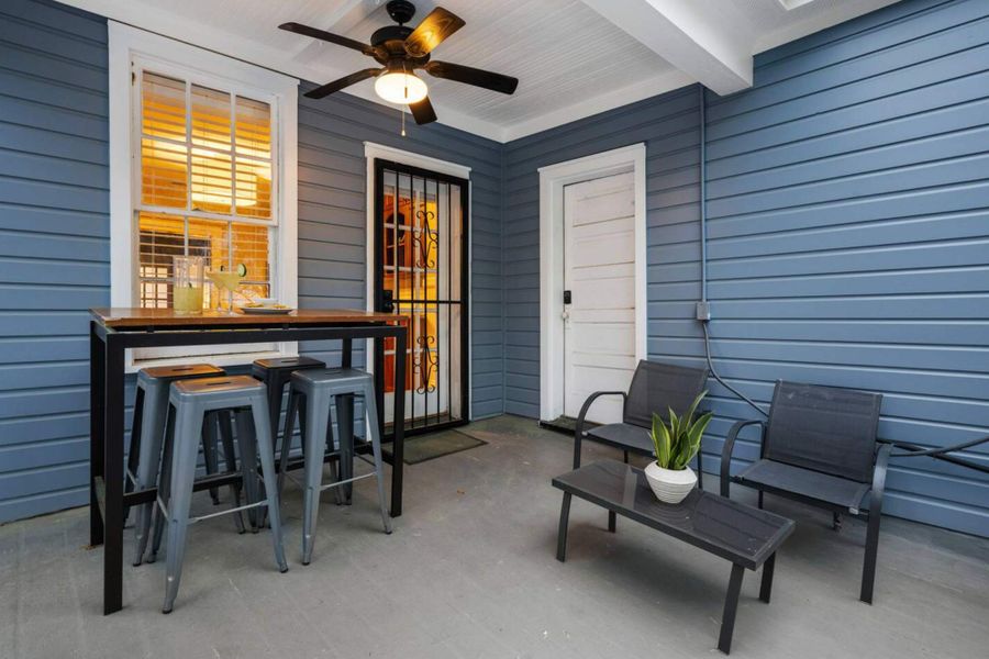 Balcony with seating for your group!