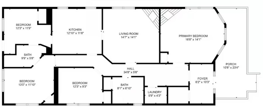 Floor plan for the rental 