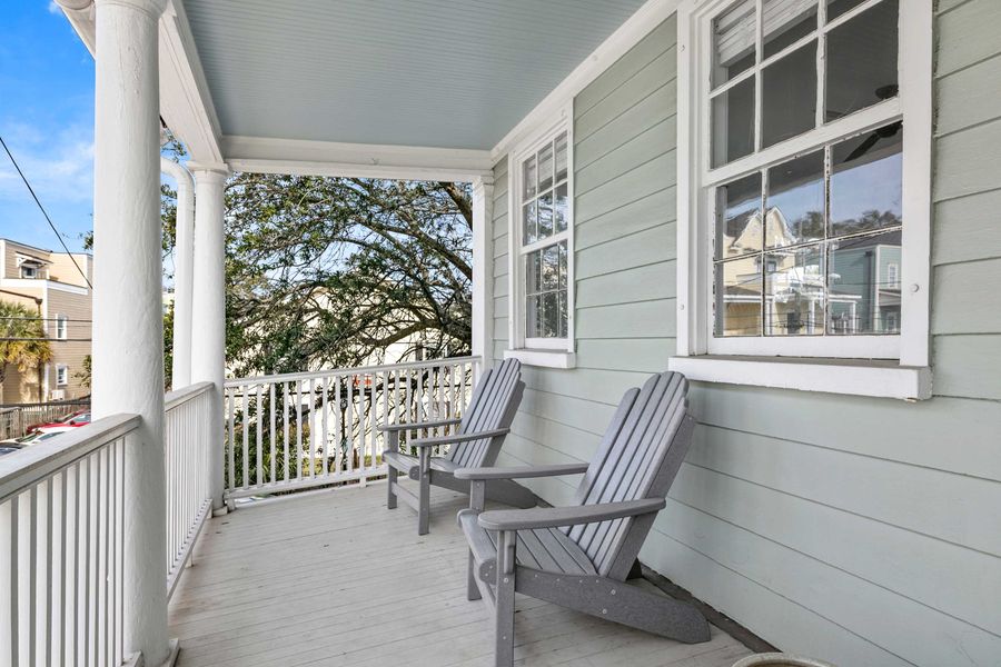 Balcony with seating for your group!