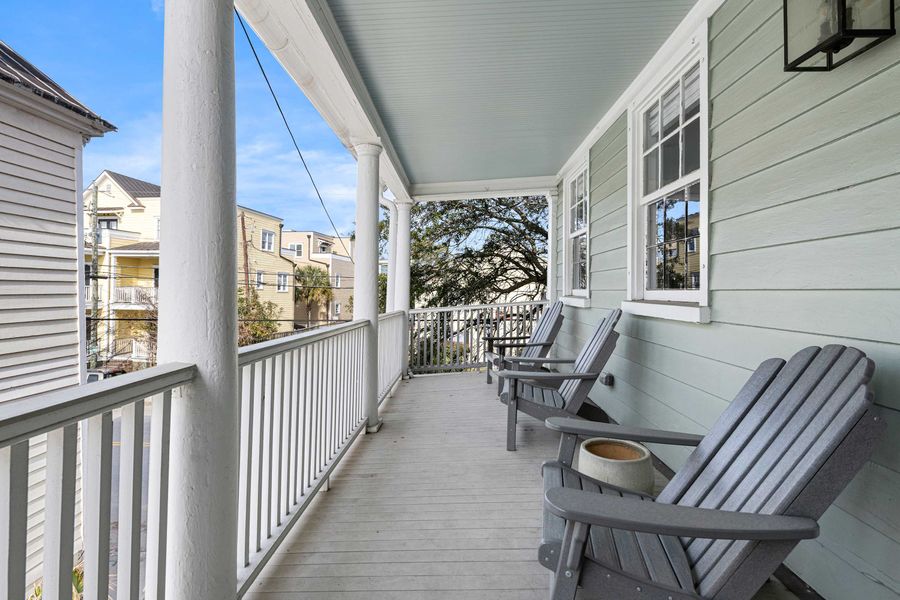 Balcony with seating for your group!