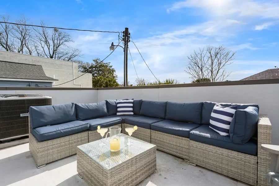 Rooftop area with seating