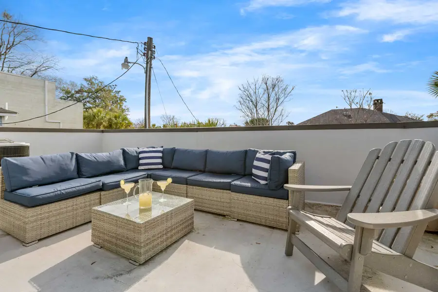Rooftop area with seating