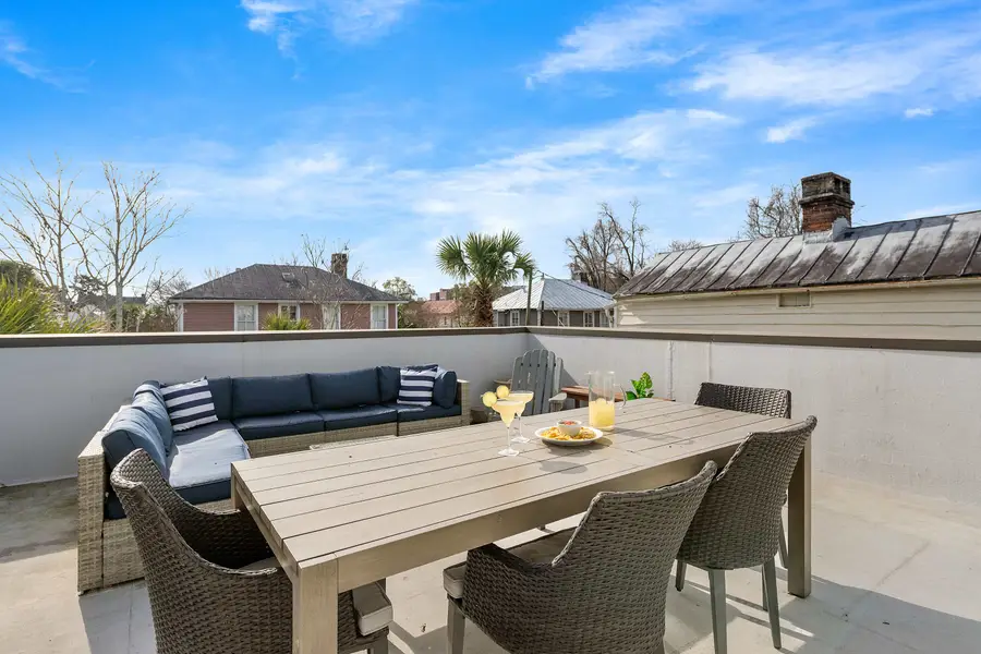 Rooftop area with seating and dining