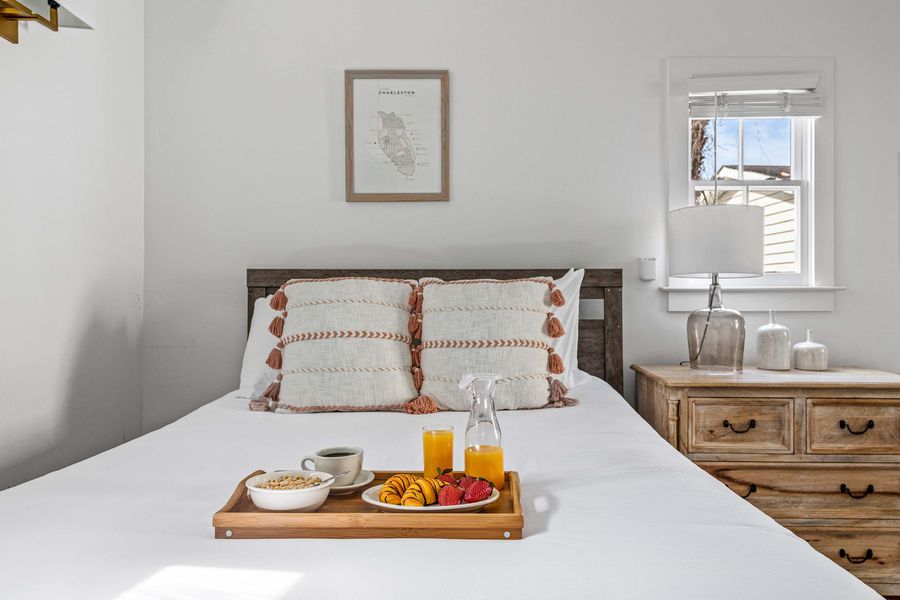 Bedroom: Queen Bed + TV + Kitchenette