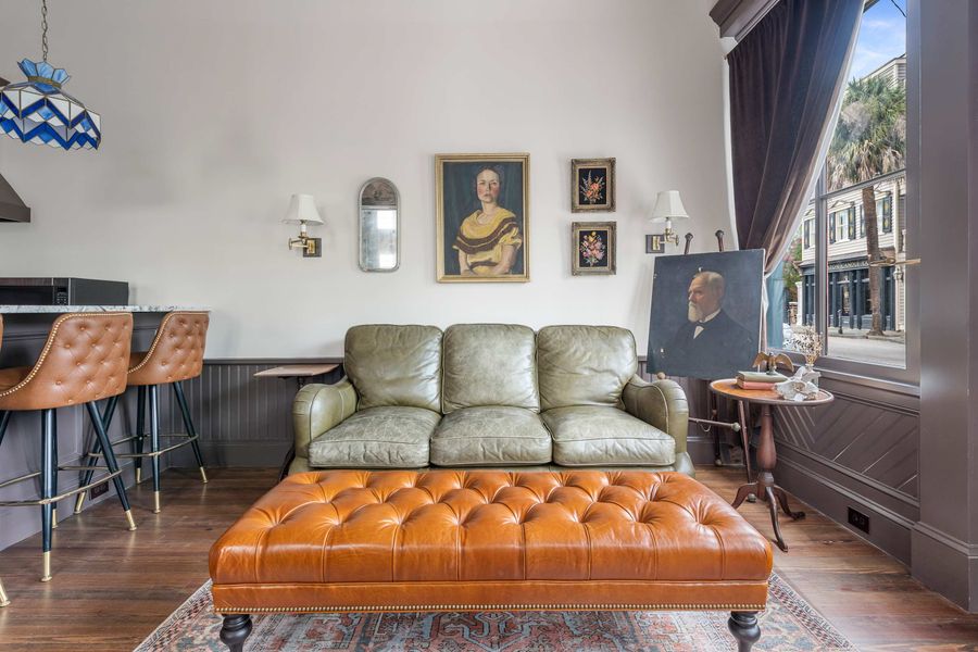 Spacious living room with seating for your entire group + TV!