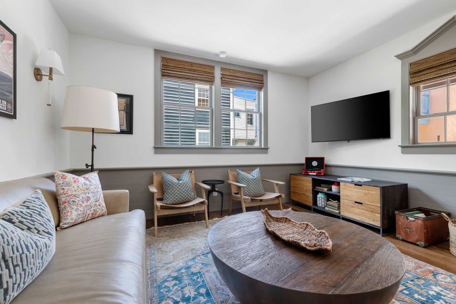 Spacious living room with seating for your entire group + TV!