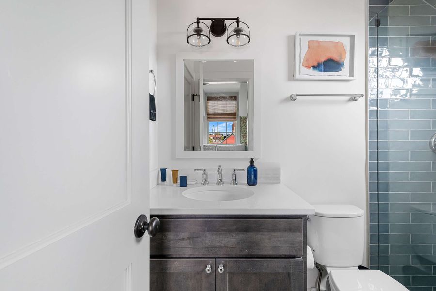 Bathroom 2: Full bathroom with walk-in shower