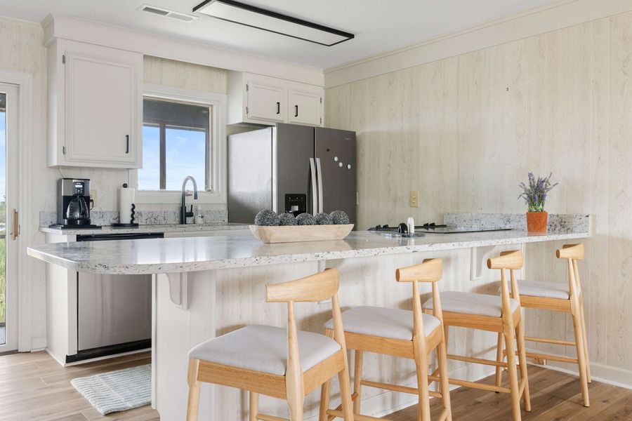 Island seating off the kitchen 