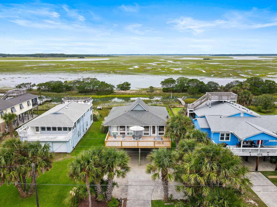 Aerial view of the house