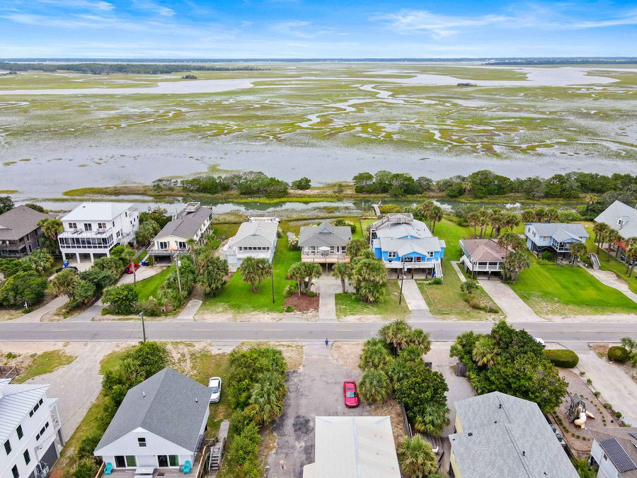 Aerial view of the house