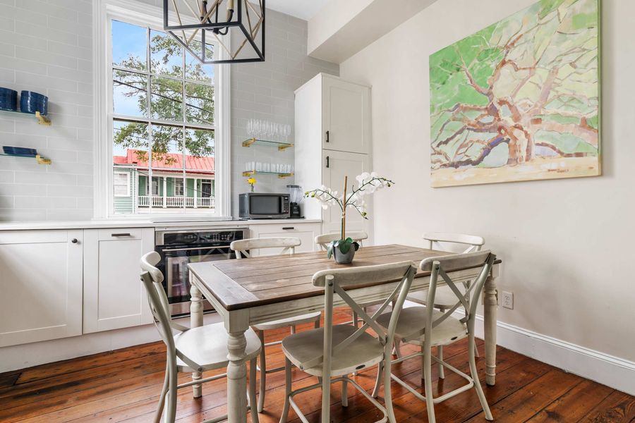 Dining seating off the kitchen