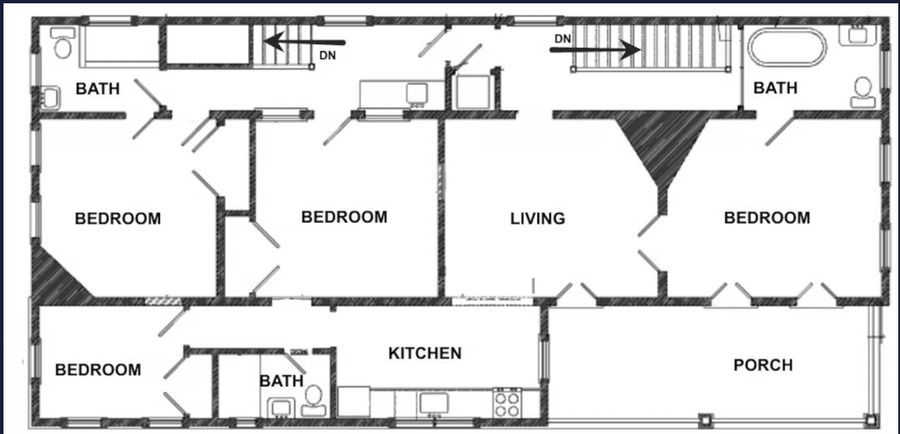 Floor plan of the rental